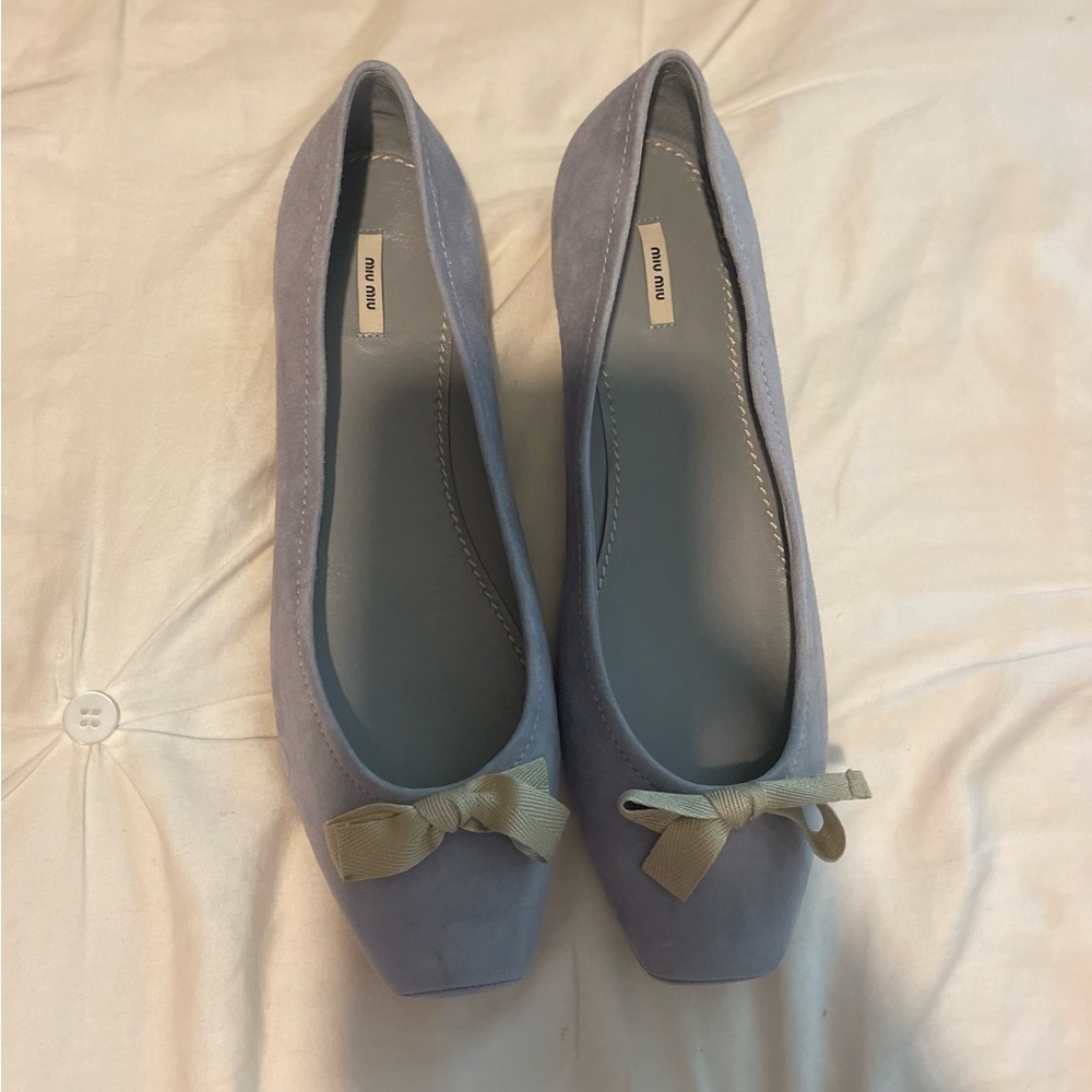 Vintage MIU MIU blue suede ballet flats. Never have been worn! Size 39/ US 9